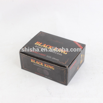 venta caliente negro rey shisha cachimba carbón de leña de 40mm
